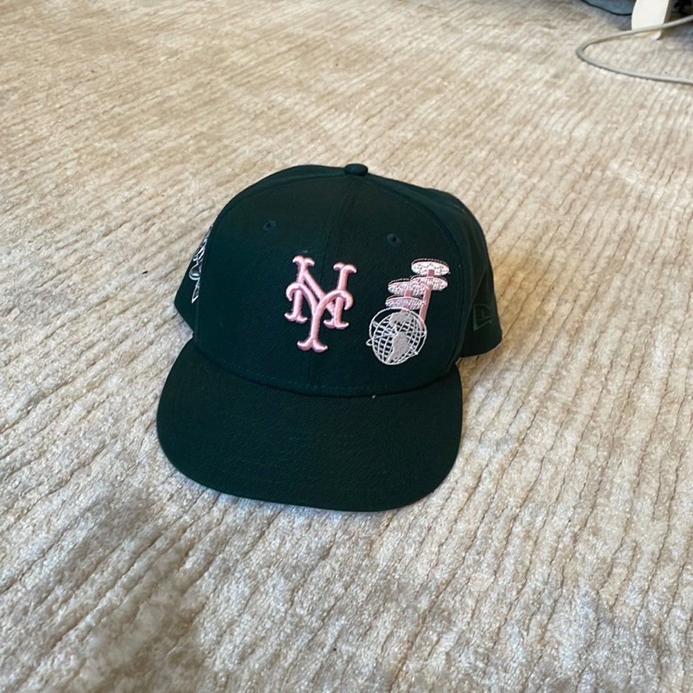Dark Green New York Mets Pink Bottom World's Fair 2000 World Series Fitted